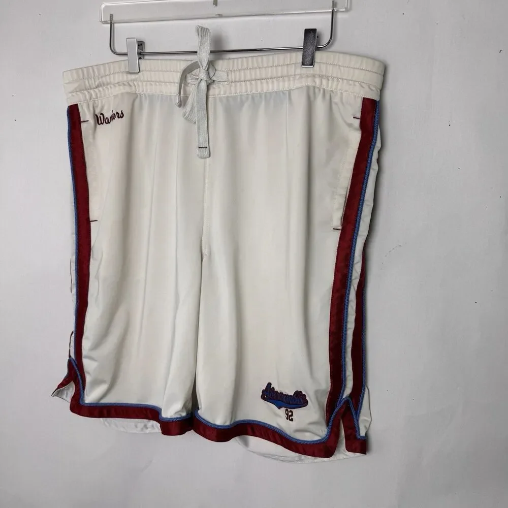 VTG Abercrombie & Fitch Golden State Warriors Shorts Men L White NBA Basketball